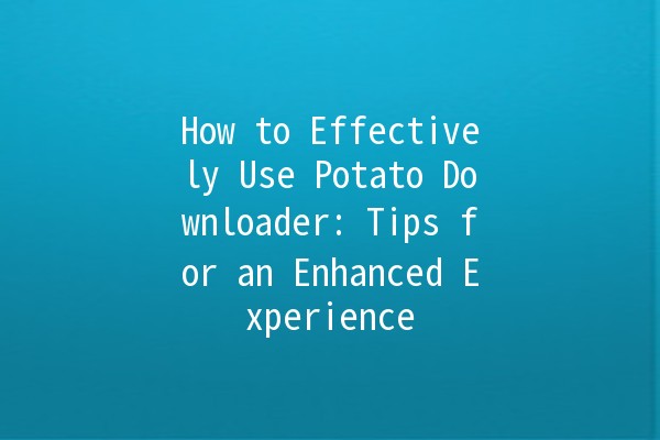 How to Effectively Use Potato Downloader: Tips for an Enhanced Experience 🍟📥