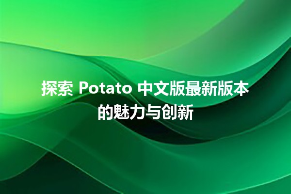 🚀 探索 Potato 中文版最新版本的魅力与创新 🌟