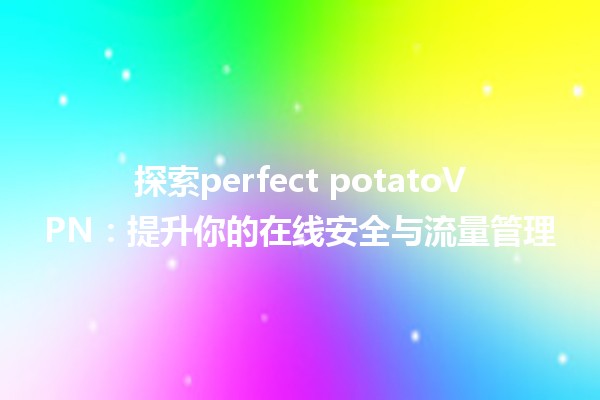 探索perfect potatoVPN：提升你的在线安全与流量管理 🚀🛡️