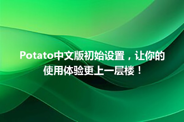 🚀 Potato中文版初始设置，让你的使用体验更上一层楼！