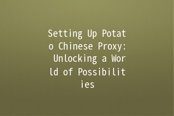 Setting Up Potato Chinese Proxy: Unlocking a World of Possibilities 🌏🚀