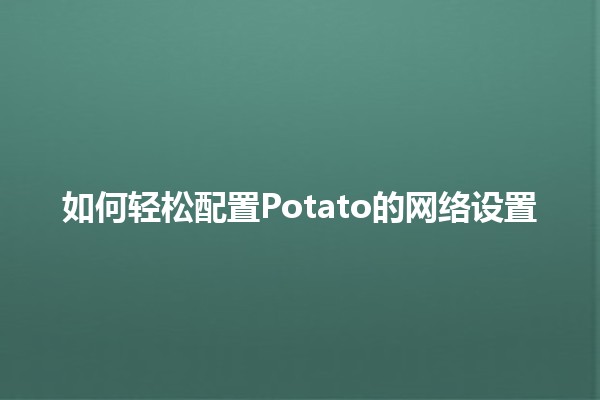 如何轻松配置Potato的网络设置 🥔💻