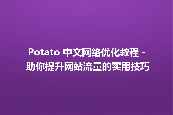 🍟 Potato 中文网络优化教程 - 助你提升网站流量的实用技巧