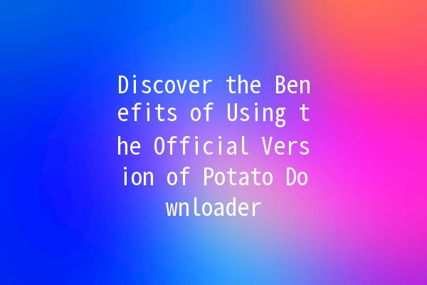 Discover the Benefits of Using the Official Version of Potato Downloader 🥔🚀