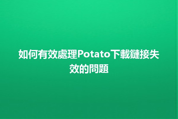 如何有效處理Potato下載鏈接失效的問題🛠️