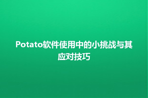 🚀 Potato软件使用中的小挑战与其应对技巧