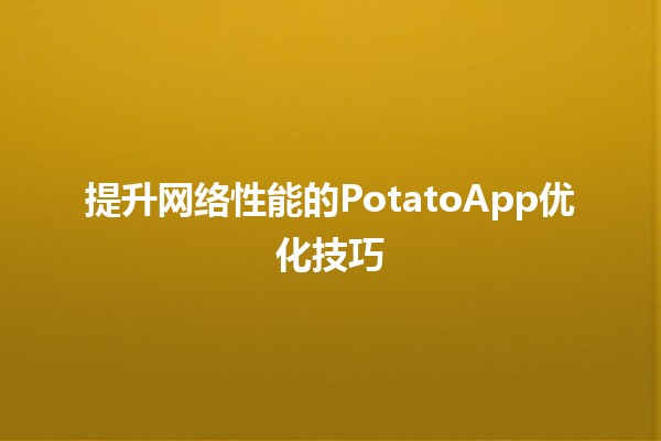 🚀 提升网络性能的PotatoApp优化技巧