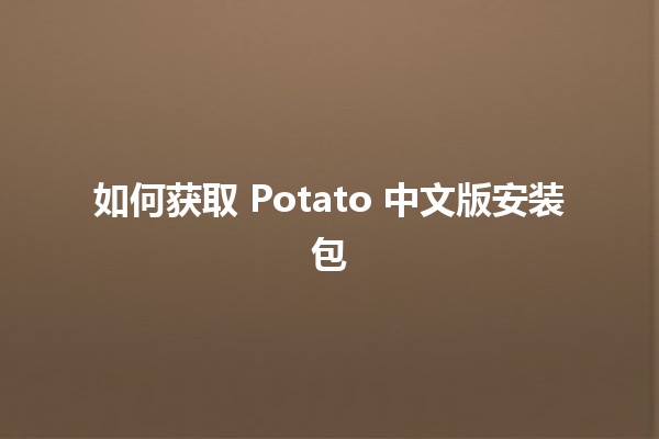 如何获取 Potato 中文版安装包 📦🥔