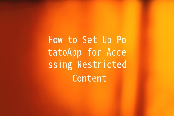 How to Set Up PotatoApp for Accessing Restricted Content 🌍🚀