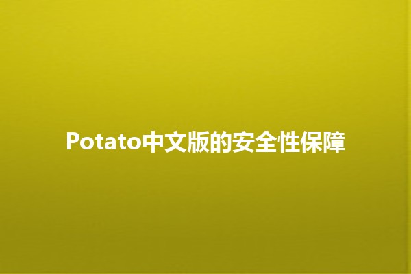 Potato中文版的安全性保障🌟🔐