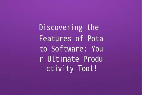 Discovering the Features of Potato Software: Your Ultimate Productivity Tool! 🥔✨