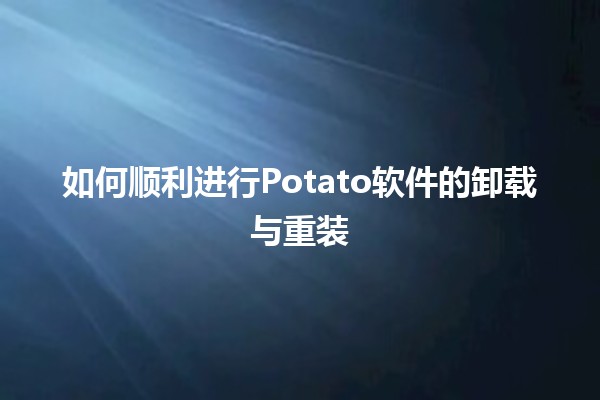 如何顺利进行Potato软件的卸载与重装🛠️