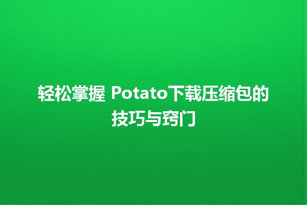 轻松掌握🎉 Potato下载压缩包的技巧与窍门 💾