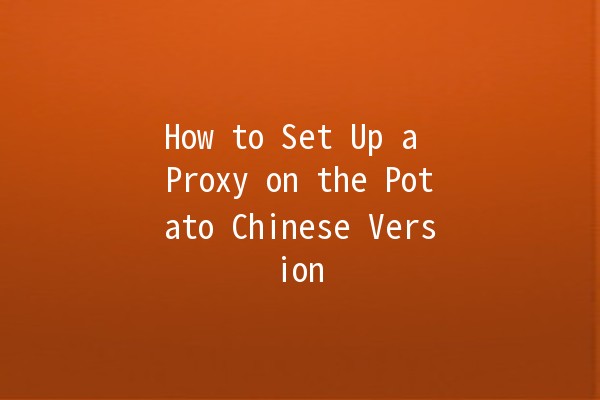 How to Set Up a Proxy on the Potato Chinese Version 🥔💻