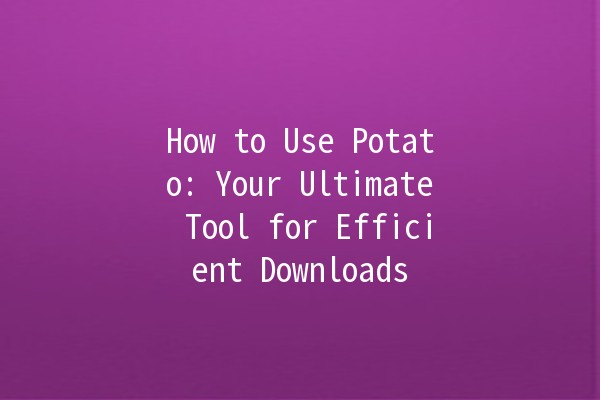 How to Use Potato: Your Ultimate Tool for Efficient Downloads 🚀💻