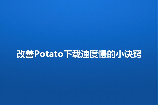 改善🍟Potato下载速度慢的小诀窍