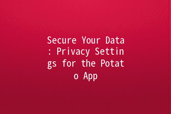 Secure Your Data: Privacy Settings for the Potato App 🥔🔒