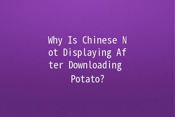 Why Is Chinese Not Displaying After Downloading Potato? 😟